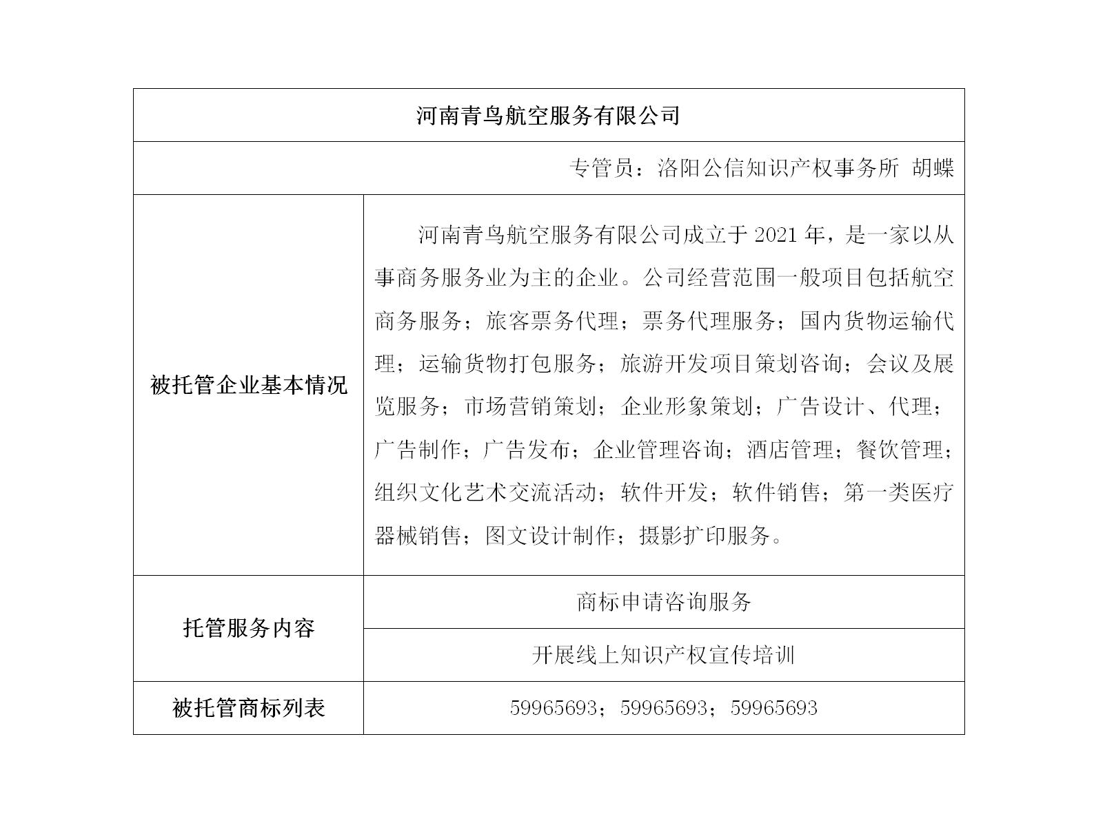 河南青鸟航空服务有限公司